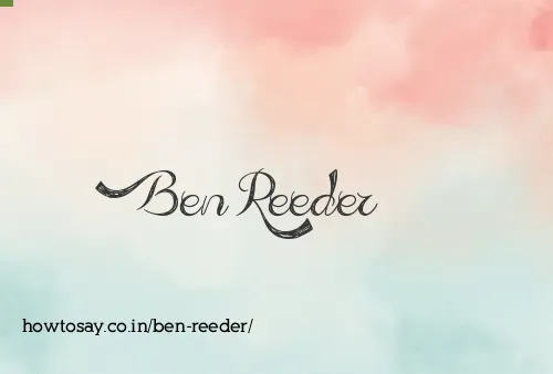 Ben Reeder