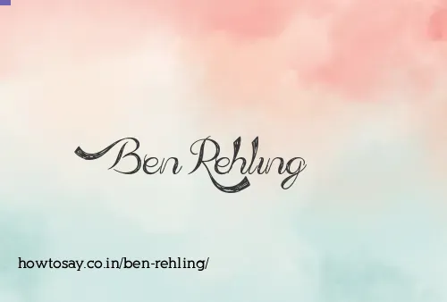 Ben Rehling