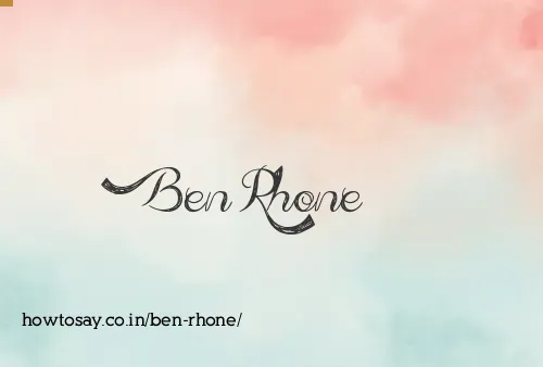 Ben Rhone