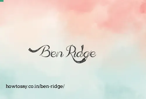 Ben Ridge