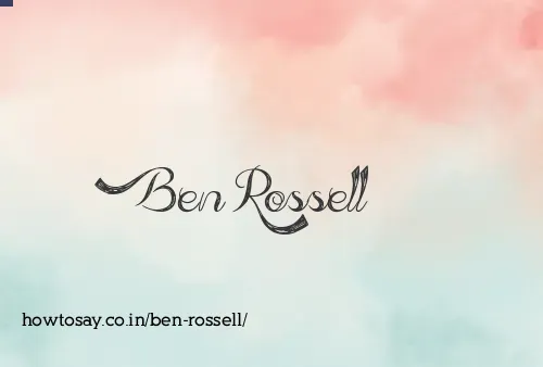 Ben Rossell