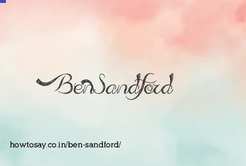 Ben Sandford