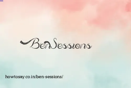 Ben Sessions