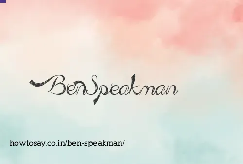 Ben Speakman