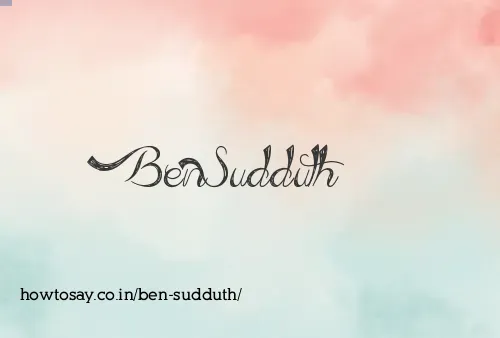Ben Sudduth