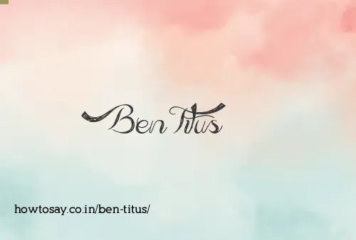 Ben Titus