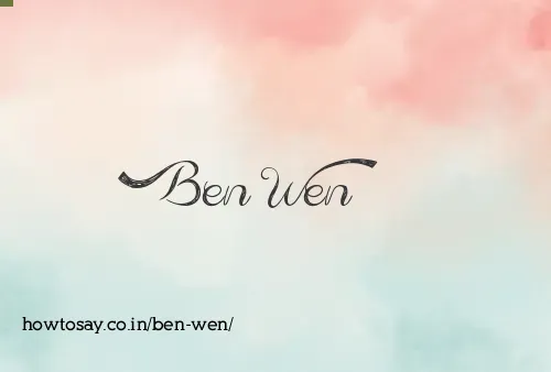 Ben Wen