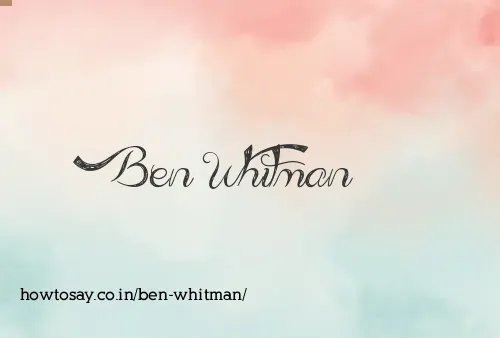 Ben Whitman