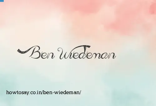 Ben Wiedeman