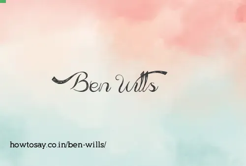 Ben Wills