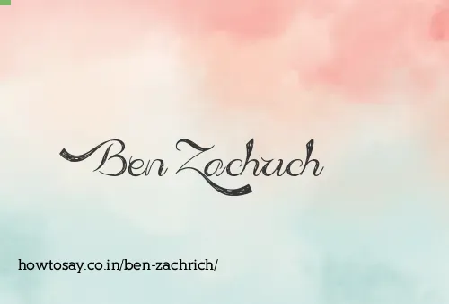 Ben Zachrich