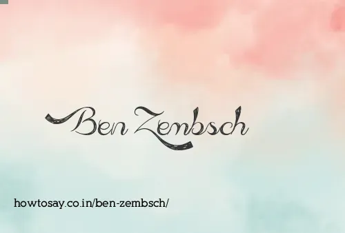 Ben Zembsch