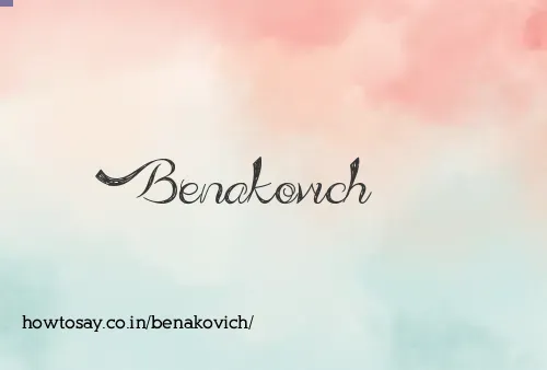 Benakovich