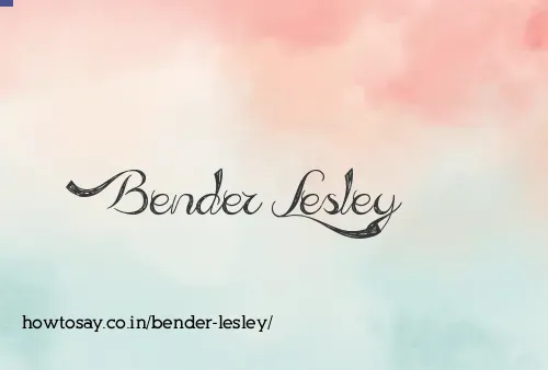 Bender Lesley