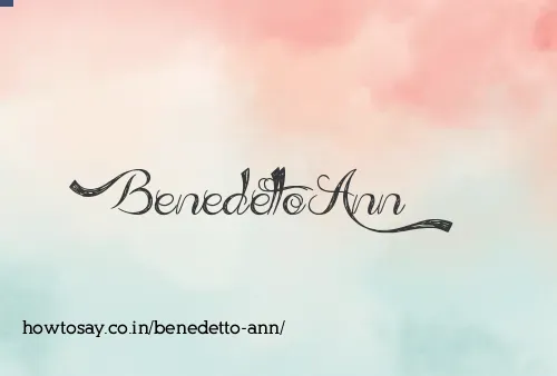 Benedetto Ann