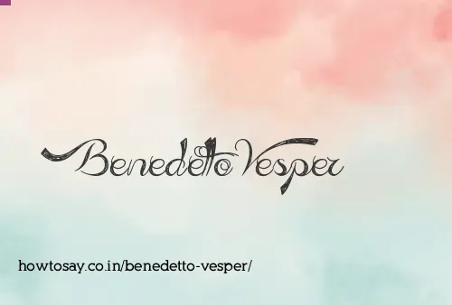 Benedetto Vesper