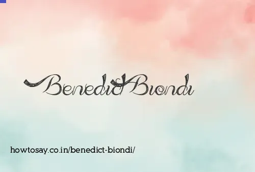 Benedict Biondi