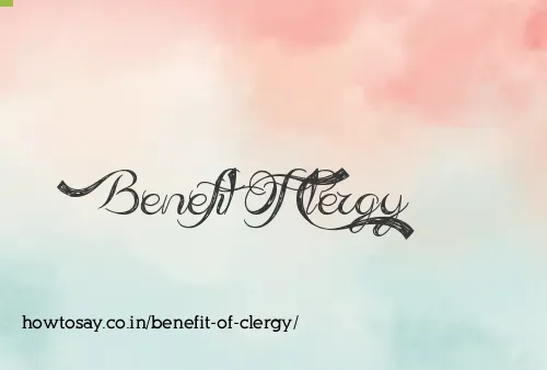 Benefit Of Clergy