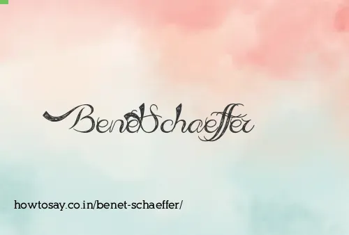 Benet Schaeffer