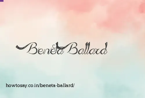 Beneta Ballard