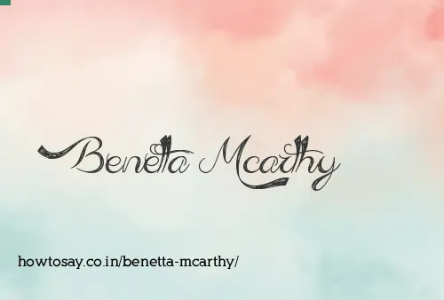 Benetta Mcarthy