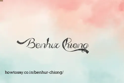 Benhur Chiong