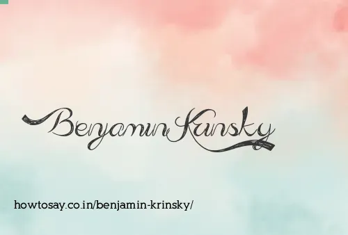 Benjamin Krinsky