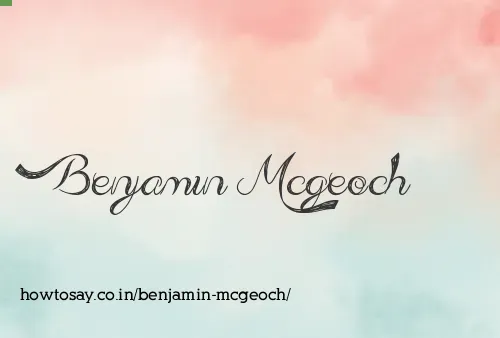 Benjamin Mcgeoch