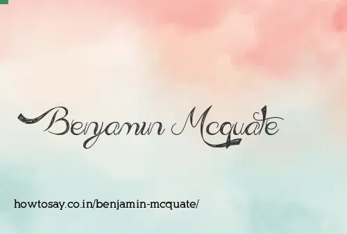 Benjamin Mcquate