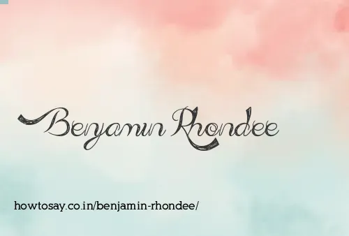 Benjamin Rhondee