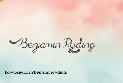 Benjamin Ryding
