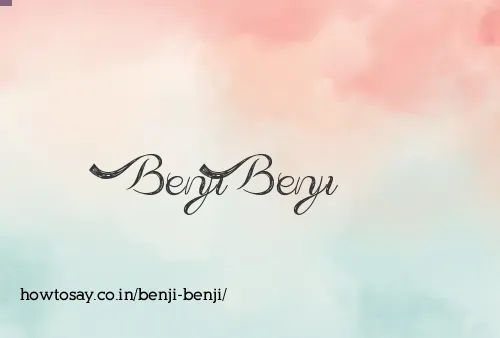 Benji Benji