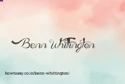 Benn Whittington