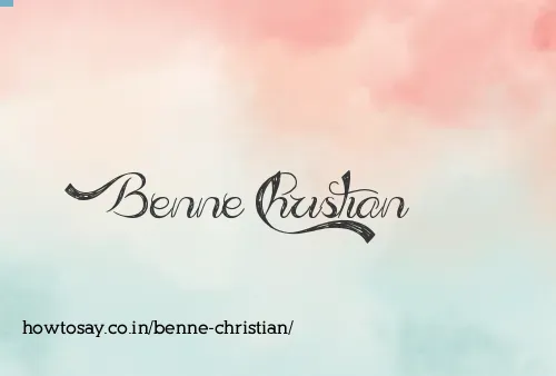 Benne Christian