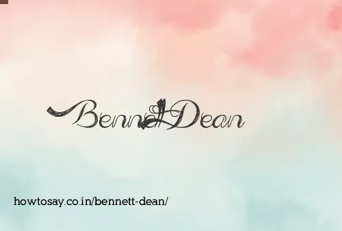 Bennett Dean