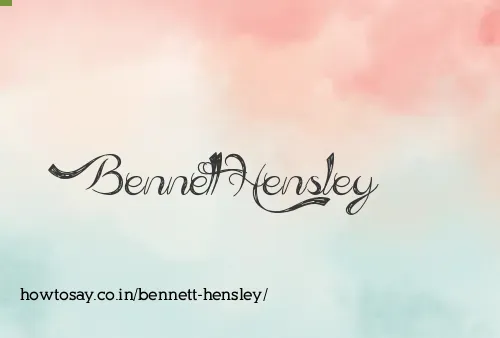 Bennett Hensley