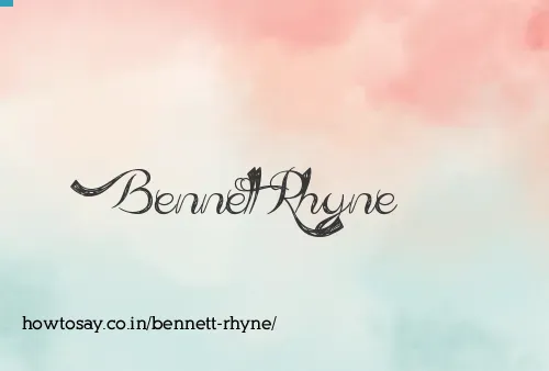Bennett Rhyne