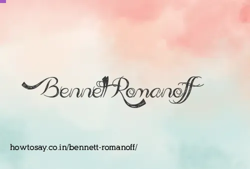 Bennett Romanoff