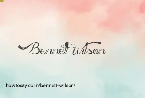 Bennett Wilson