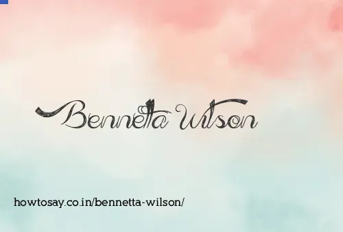 Bennetta Wilson
