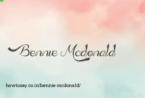 Bennie Mcdonald