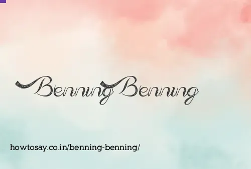 Benning Benning