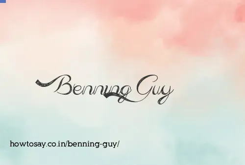 Benning Guy