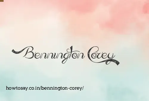 Bennington Corey