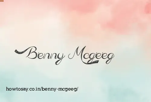 Benny Mcgeeg