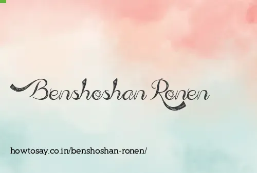Benshoshan Ronen