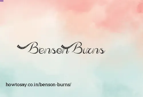 Benson Burns