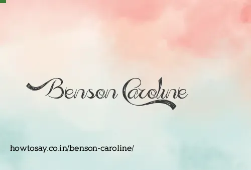 Benson Caroline