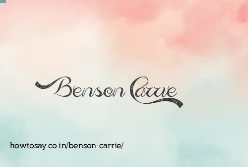 Benson Carrie