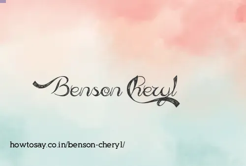 Benson Cheryl